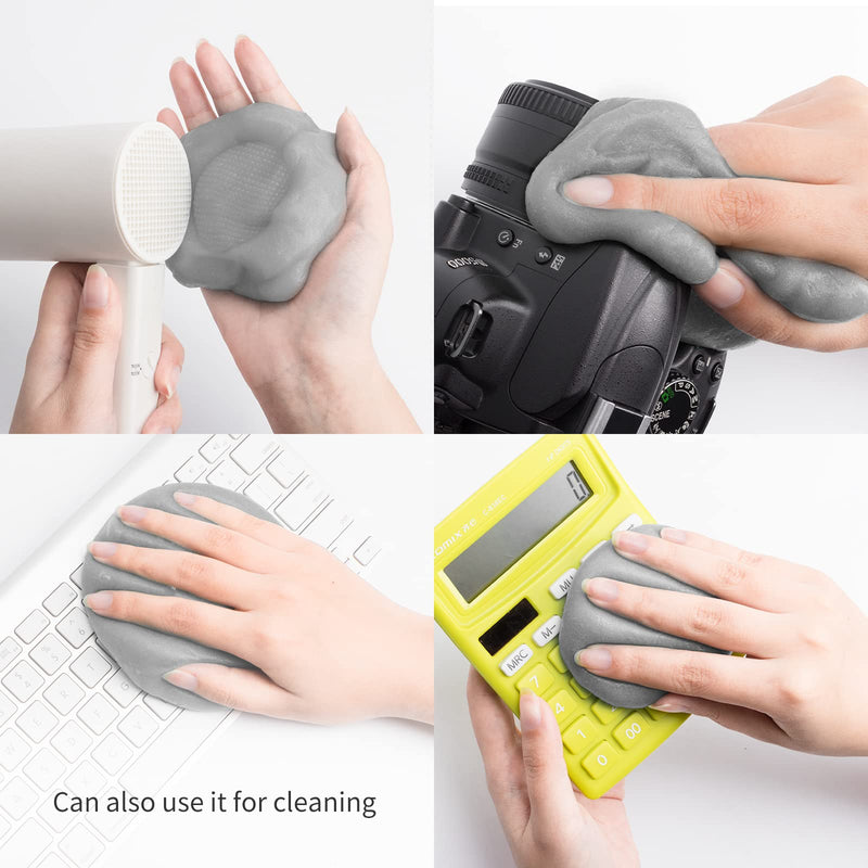 CLICK CLEAN Cleaning Gel for Car, 7oz Car Detailing Tools, Car Cleaning Putty Gel, Car Interior Cleaner Universal Dust Cleaner for Keyboard, Laptop, Car Air Vents Gray