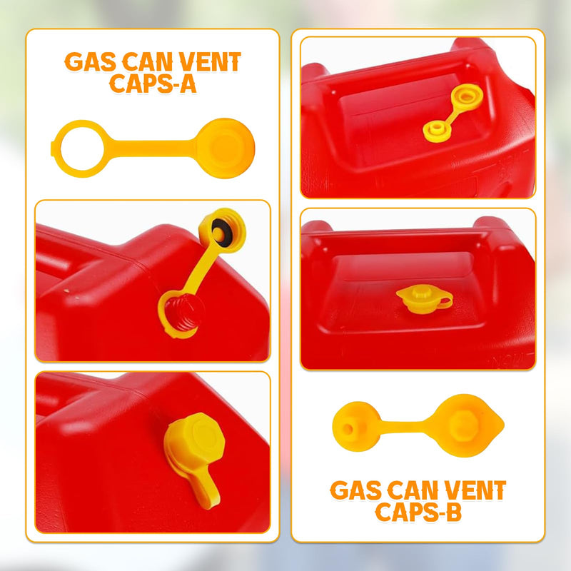 Gas Can Spout Replacement Kit, Spill-Proof Design - Includes Fuel Nozzle, Gaskets, Screw Collar Caps, Spout Cover, Base Cap, Drill Bit, Universal Fit for 1/2/5/10 Gallon Oil Cans