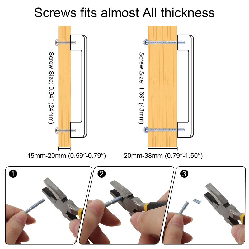 WEAVERBIRD Arch Aluminum Alloy Cabinet Handles Gold Finish Furniture Hardware - 3-3/4"(96mm) Hole Centers - Pack of 10 96 mm 10PACK-Gold