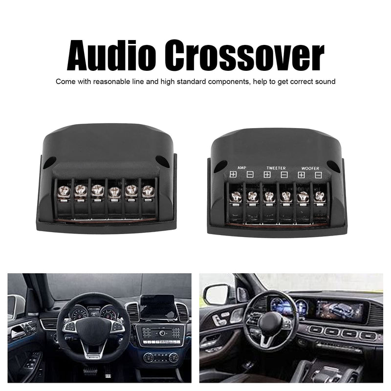 Audio Crossover, Speaker Crossover, Subwoofer Crossover Car Audio, 2pcs Universal 2 Way Speaker Frequency Divider High Frequency Capacitors for Speaker for Car