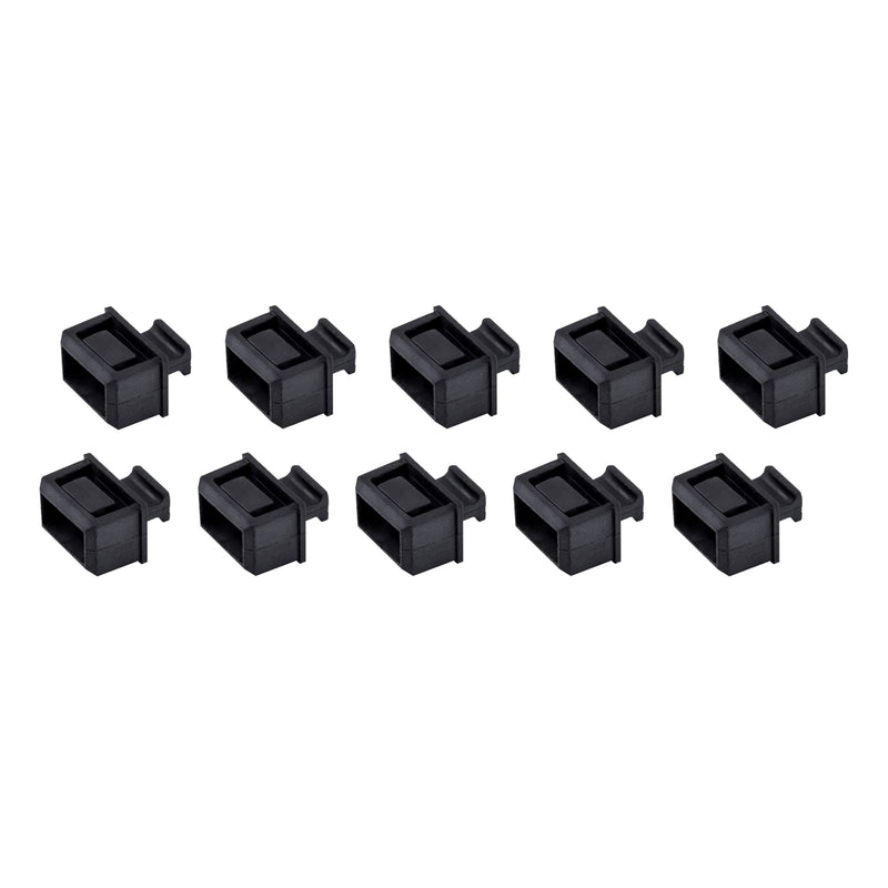 StarTech.com 10 Pack SFP Dust Cover for Open SFP/SFP+ Slot - SFP Plug - Fiber Optic Dust Caps - SFP Port Anti-Dust Cover - Network Switch Port Protector - Durable TPE Material w/Pull Tab, TAA