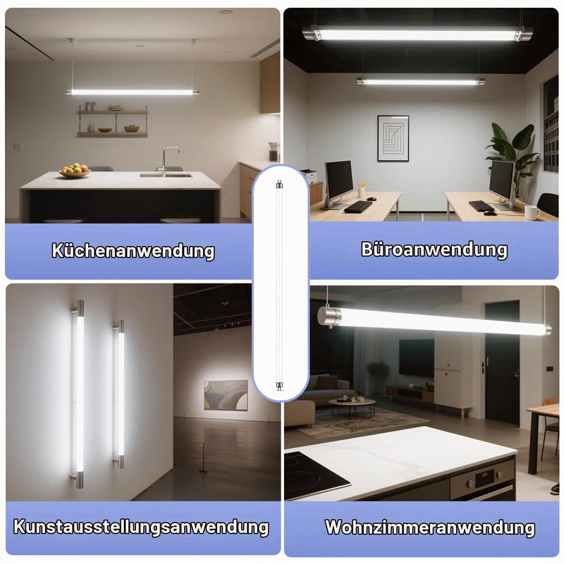 Pack of 2 14W Fluorescent Tube Size 563mm T5 Cool White 4000K 1250LM G5 Base Low Energy Saving Emergency Light Suitable for Kitchen, Cabinet, Garage, Bathroom Cold White