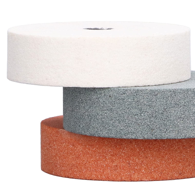 3pcs Bench Grinding Wheel Silicon Carbide Grinding Stone Base Grinding Wheel for Metal Ceramic Wood
