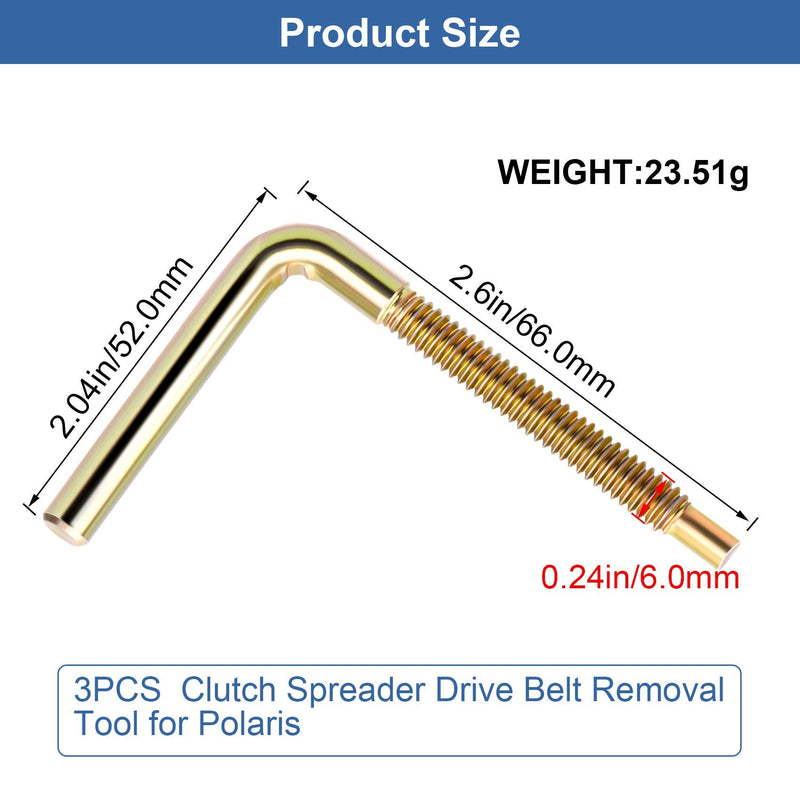 PAGOW 3PCS Clutch Drive Belt Removal Tool, Clutch Spreader Drive Ranger Belt Removal Tool, Belt Change Tools, for Polaris RZR RZR-4 XP Turbo RS1 Ranger XP 1000 Replace 2875911