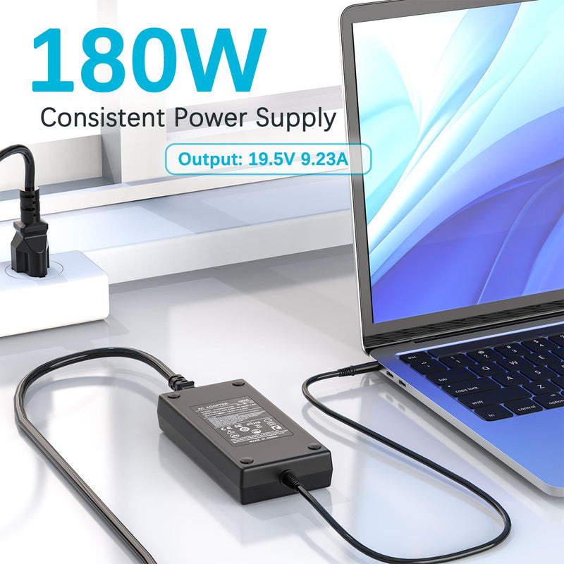 ROLADA 180W AC Power Adapter Compatible with Dell Docking Station WD19 K20A001 D6000 D6000S Business Dock WD15 K17A001 Thunderbolt Dock WD19TB WD19TBS TB15 TB16 TB18DC K16A K16A001 130W Power Charger