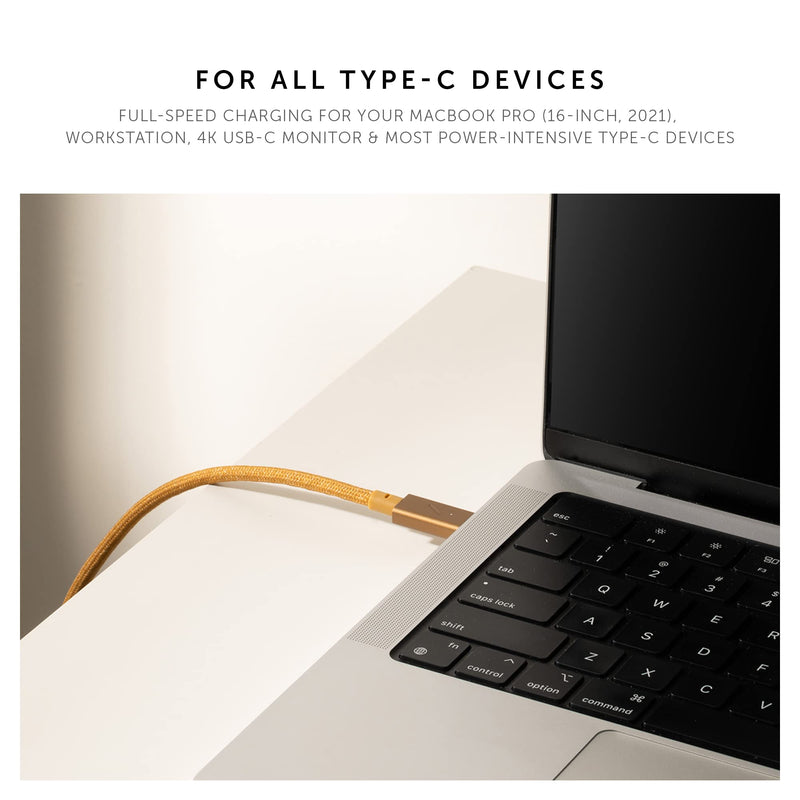Native Union Type-C Belt Cable Pro - 240W USB-C to USB-C 8ft Ultra-Strong Charging Cable with Leather Strap Compatible with iPhone Air, 17e, 17 Pro Max, MacBook Pro 14"/16" M5, Air 13"/15" M5 (Cosmos) Cosmos