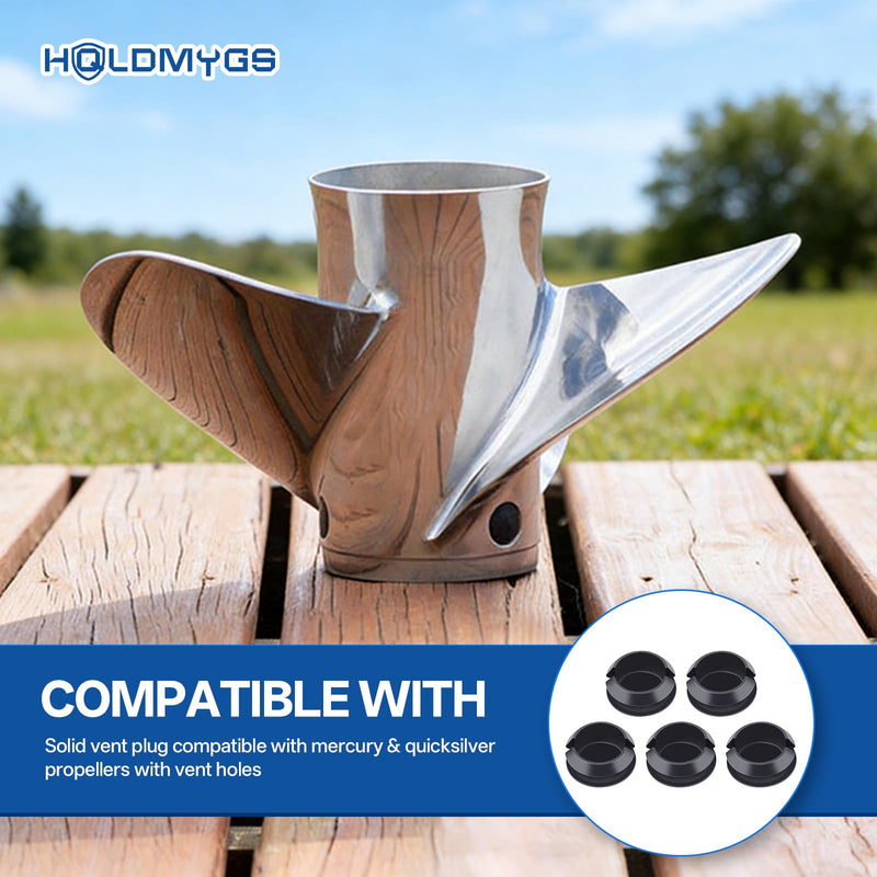 5Pcs 19-8M0214985 Solid Vent Plug Compatible with Mercury & Quicksilver Propellers with Vent Holes, Replaces 889725, 19-8566225, 19-856622
