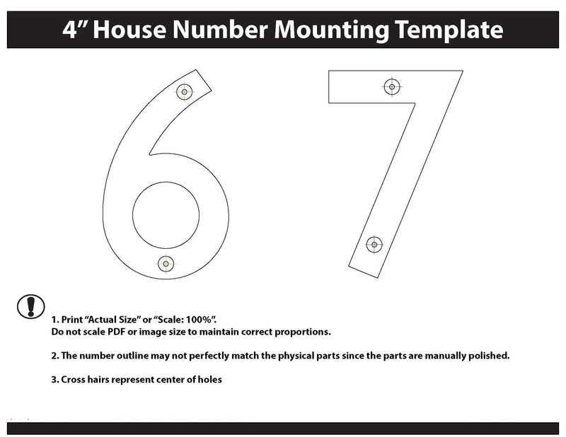 Architectural Mailboxes 3582B-7 4 inch Solid Brass Floating House Number, 1 Count (Pack of 2), Black 1 Count (Pack of 2)