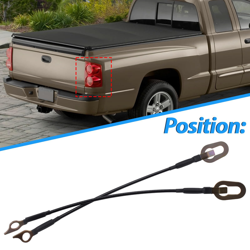 Truck Replacement Tailgate Cables Straps Fit for 1987-2010 Dakota / 2006-2009 Raider Pickup Replaces 55174827AC 55174826AC