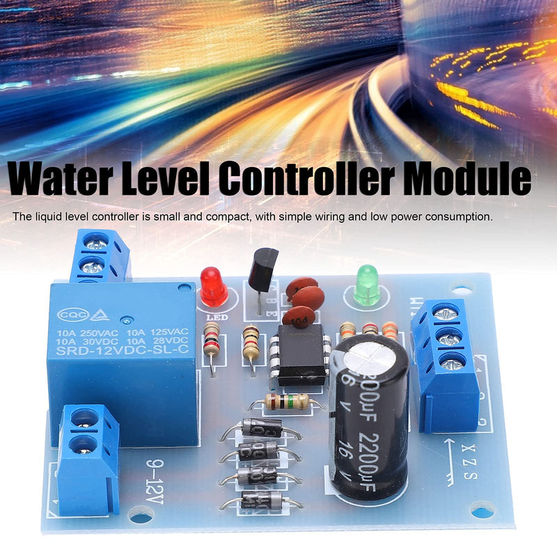 Fafeicy Level Controller Sensor Module, 9V-12V Water Level Controller Module Liquid Pump Sequence Control Switch Protection Board, for Pond Water Tank, Garage, Level Sensor
