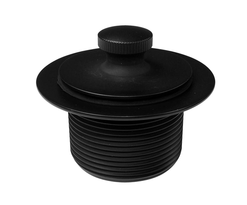 Westbrass Twist & Close Tub Trim Set with Two-Hole Overflow Faceplate, Matte Black, D94-2-62 1-Pack
