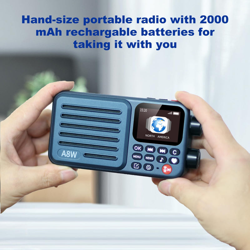 A8W Portable Smart Internet Radio Receiver WIFI/4G Radio Speaker with FM,Micro-SD Card,All World Radios,for Home with WiFi,Digital Radio,choyoung