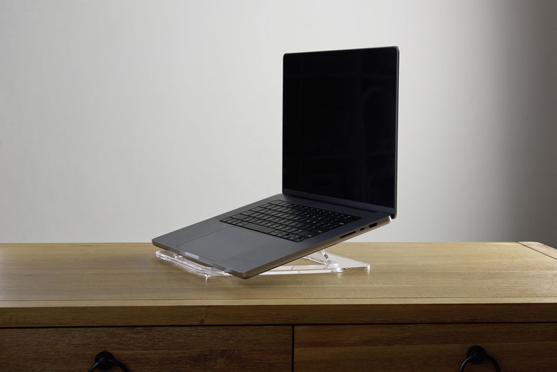 russell+hazel Versatile Acrylic Laptop Easel, Desk Accessories Ideal Stand for Laptop, Fold-Flat Design with Magnetic Closure, Slide-Resistant Base, 8.5" x 11" x 2.75" (102764)