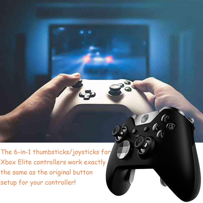 6 in 1 Replacement Thumbsticks for Xbox Elite 2 Controller,Swap Magnetic Joysticks for Xbox One Elite Controller Series 2 Replacement Parts for Xbox Elite 2 Controller