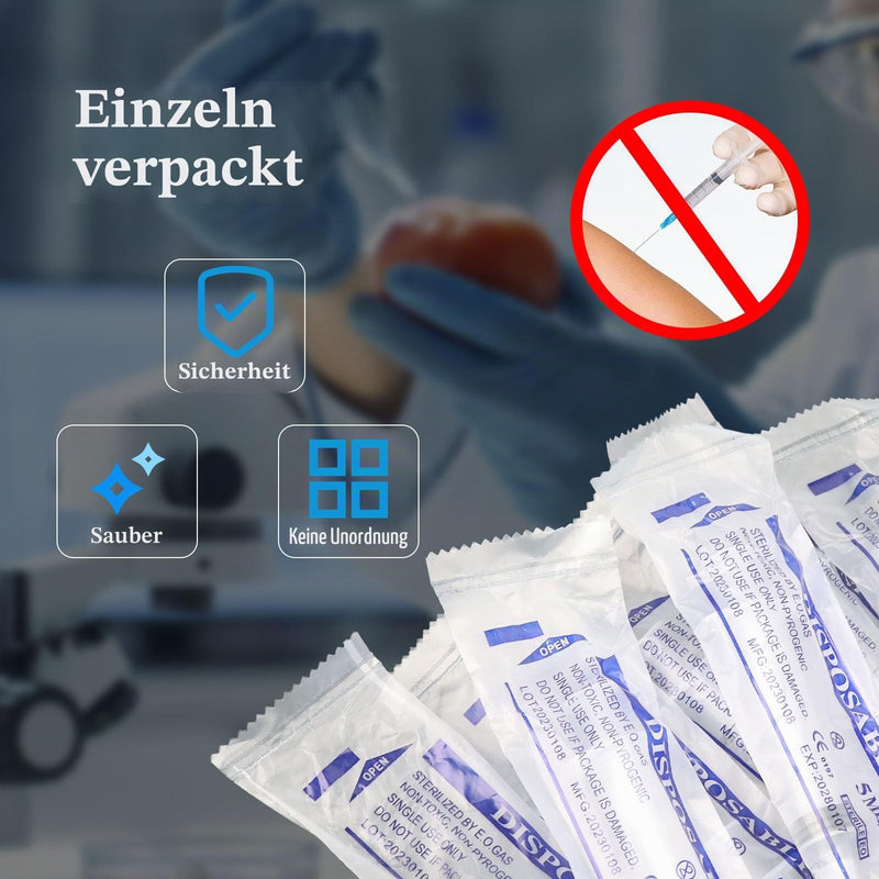 Pack of 30 Colostrum Syringes, 5 ml Syringes without Needle, Colostrum Collecting Set | Disposable Syringes 5ml Sterile Syringes with Lid in Individual Packaging for Animal Feeding Scientific Lab