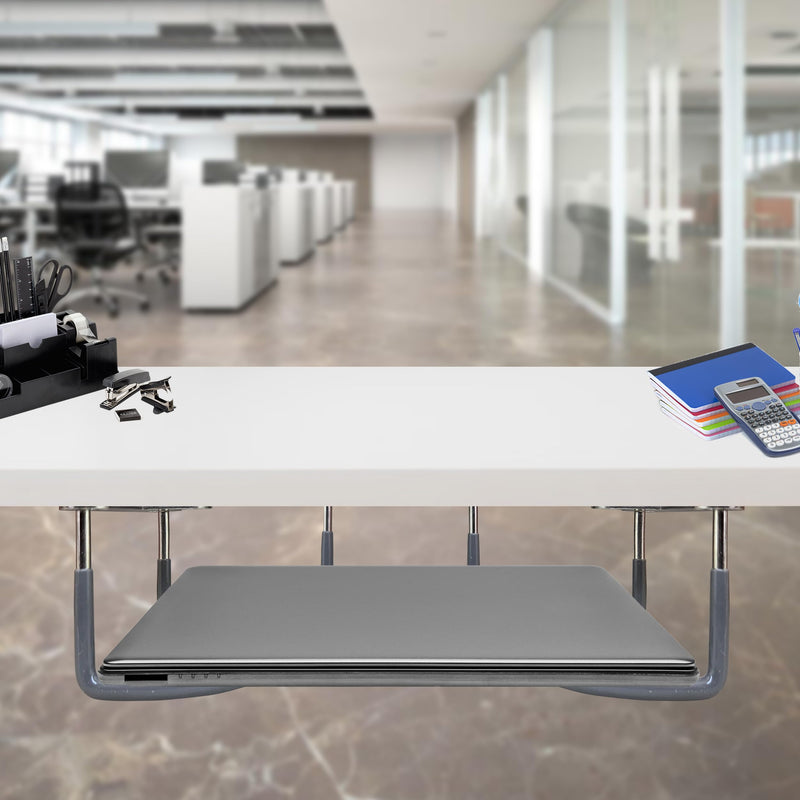 TidyFriend Rubberized Under Desk Laptop Mount - 3 Racks in 1 Sets, Laptop Under Desk Mount, Organizer Rack with Screws 1 Pack