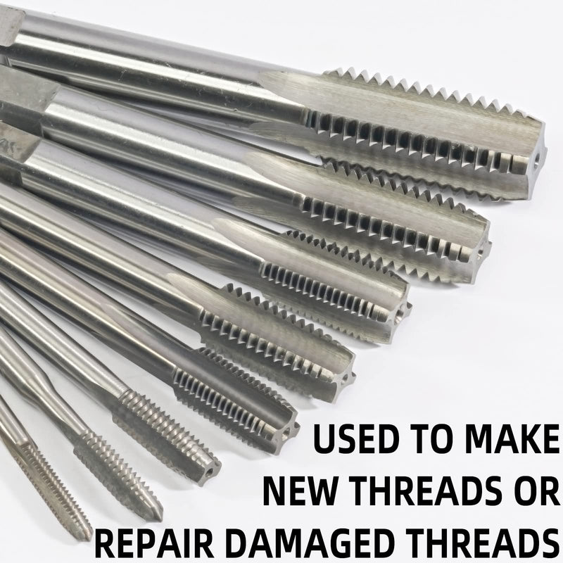 M19 x 1.0 Metric Tap and Die Set, M19 X 1.0mm HSS Machine Thread Tap and M19 X 1mm Alloy Tool Steel Round Thread Die Right Hand M19x1mm