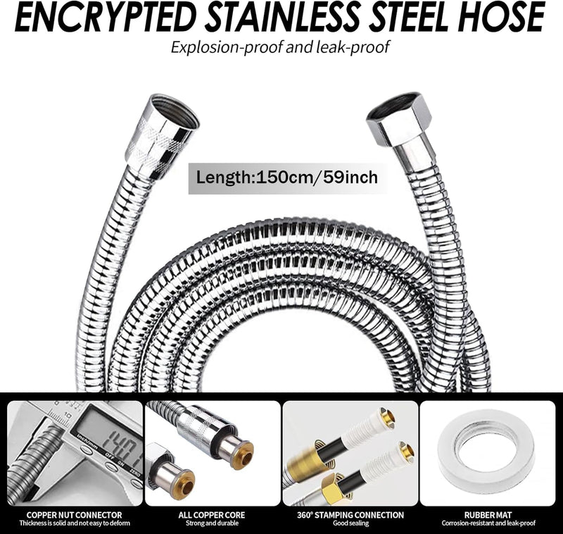 Drivse Showerhead, Drivse Filtered Shower Head With Handheld, High Pressure Handheld Hydrojet Nozzle Kit with Water Filter, Fits for Men, Women, Children and Pets. (Showerhead)