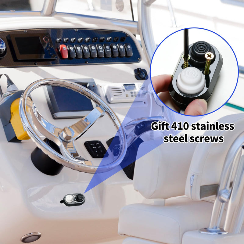 Trim Switch for Boat, Haoguo Tilt Trim Switch with IP67 Waterproof, Suitable for Fishing Boats Yachts Ships black and white