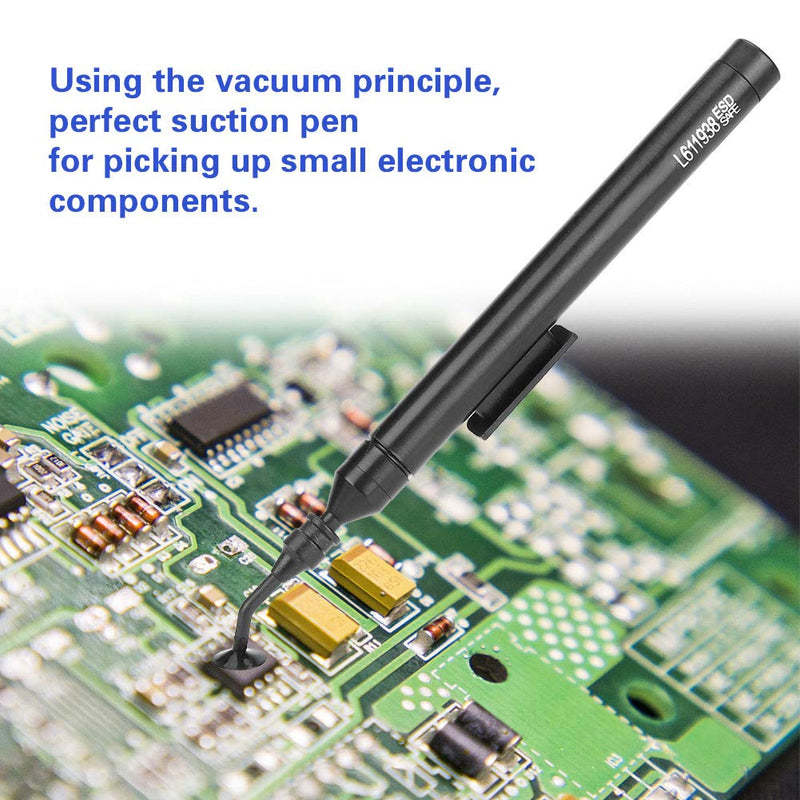 Precision Vacuum Suction Pen Soldering Suction Pickup Tool (2 Needles, 3 Nozzles) Sucker for IC SMD