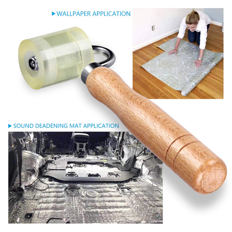 Auto Car Audio Sound Deadening Application Rolling Wheel Roller,Heat Abatement Mat Wallpaper PU Deadener Application Seam Roller