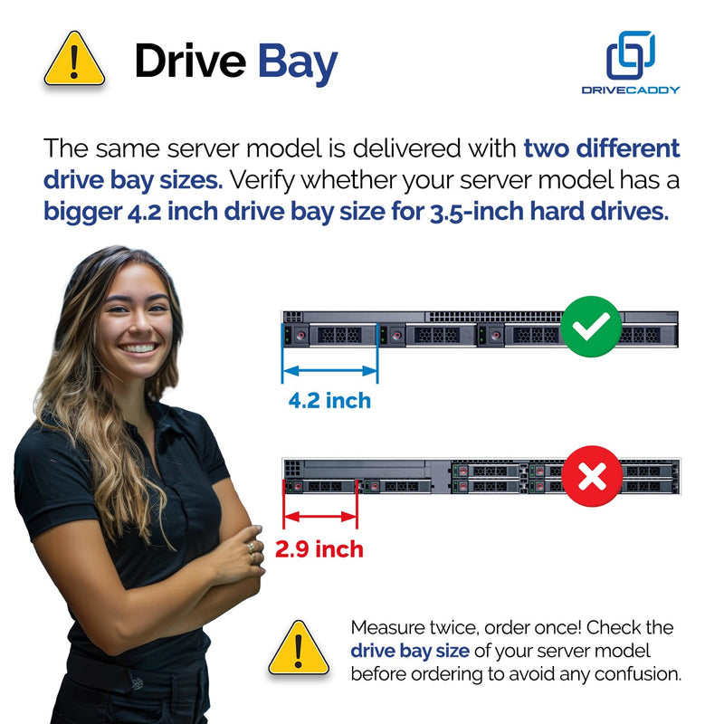 3-Pack 3.5" Hard Drive Caddy - Compatible for Dell PowerEdge Servers - 14-16th Gen T560 R660 R6625 R7615 R7625 R760 R250 R350 T350 R240 R340 R440 R540 - SSD SAS SATA NVMe Tray