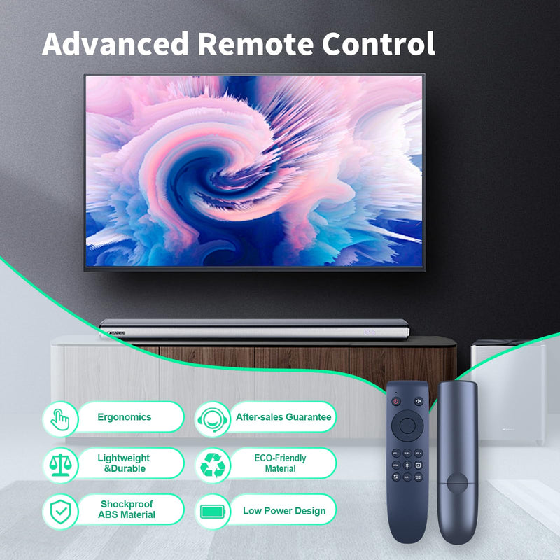 New Replace Soundbar Remote Control for Onn 100002634 42" 5.1. 2. Dolby Atmos Sound Bar