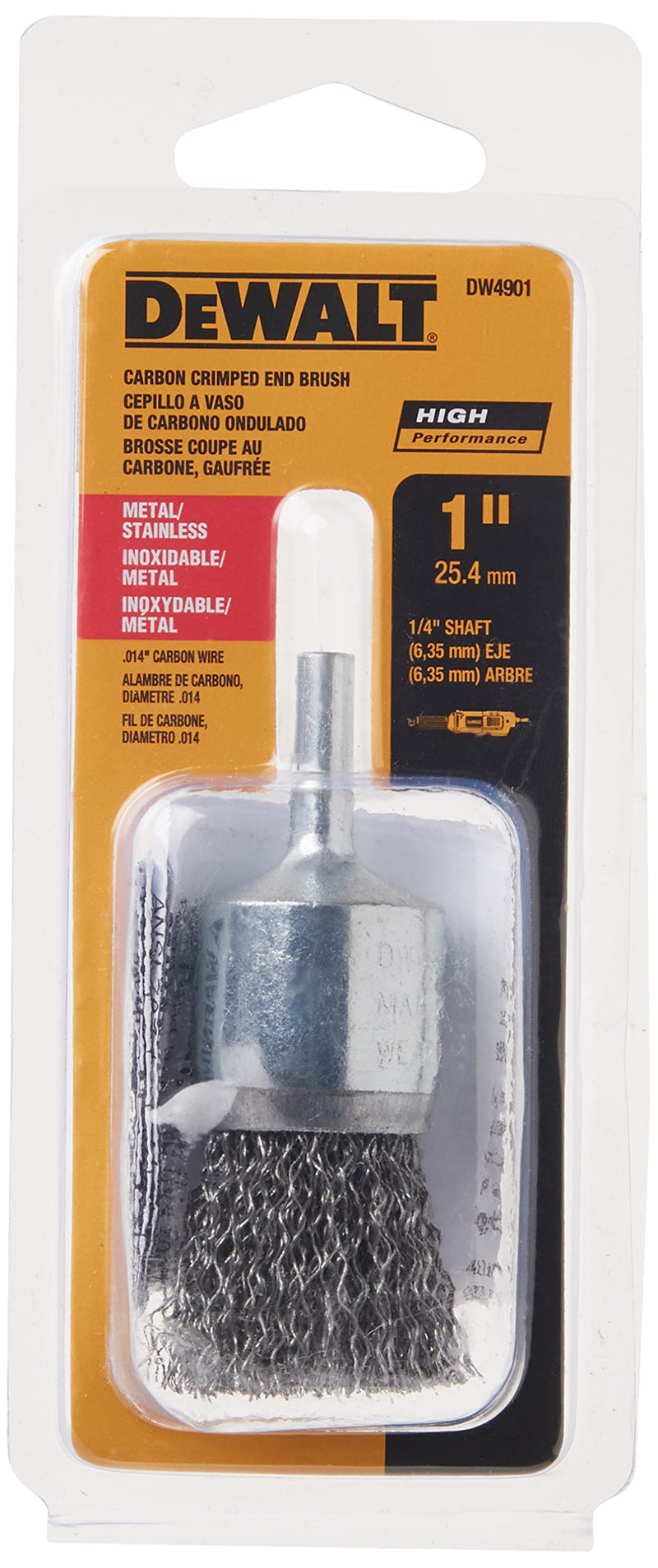 DeWalt Accessories DW4901 1" Crimp End Wire Brush (Pack of 5) 1 inch (Pack of 5)