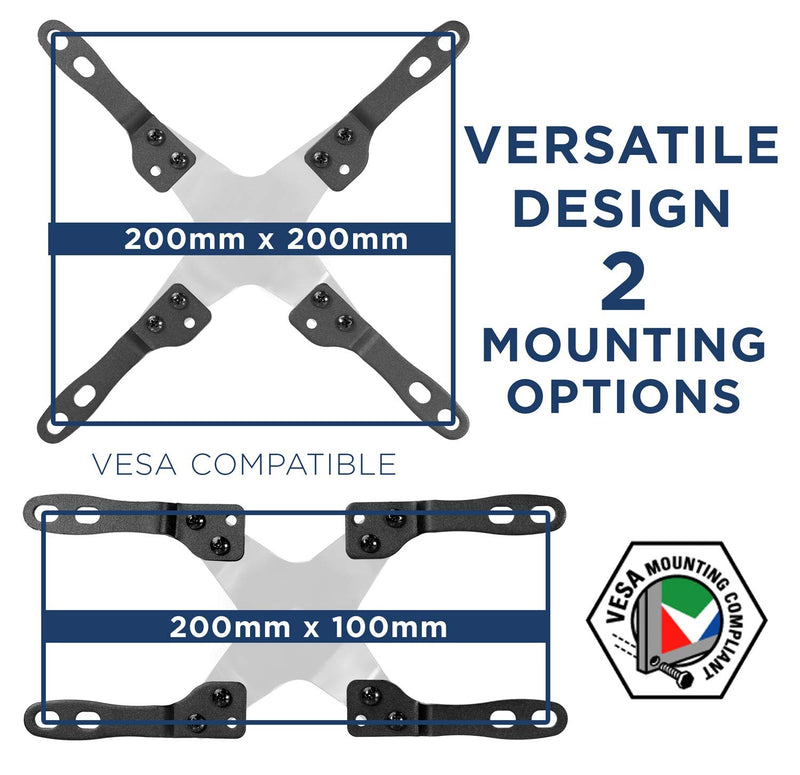 Mount-It! VESA Mount Adapter Kit | TV Wall Mount Bracket Adapter Converts 75x75 and 100x100 mm Patterns to 200x100 and 200x200 mm | Fits Most 23 Inch to 42 Inch TVs and Monitors | Hardware Included