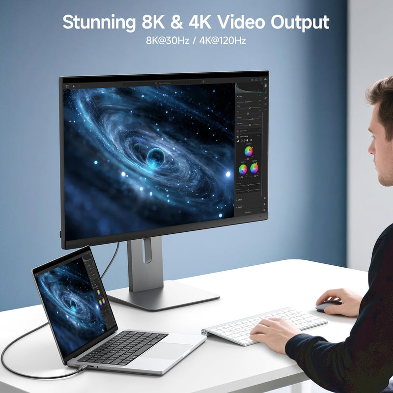 Cable Matters 20Gbps Long USB 4 Cable - 9.8ft, Supports Up to [8K@30Hz / 4K@120Hz Video, 240W Charging, 20Gbps Data Transfer] USB4 Cable Compatible with Thunderbolt 4, MacBook, XPS, Surface Pro 9.8 Feet
