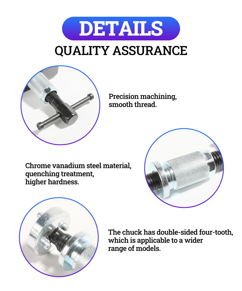 Zlirfy Brake Caliper Piston Rewind Tool,Car Accessories Car Rear Brake Pad Wind Back Tool for Disk Brake Pad,Right Handle Set Brake Caliper Wind Back Tool for Replacement of Rear Brake Pad