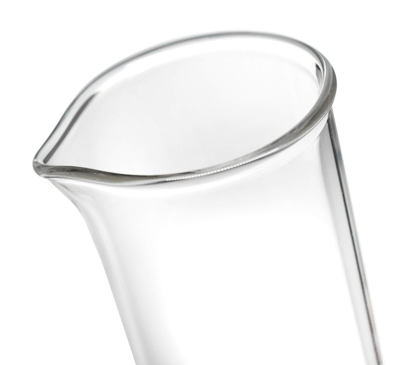 Graduated Cylinder, 500mL - ASTM, Class A Tolerance ±2.00mL - Protective Collar, Hexagonal Base - Blue Graduations - Borosilicate 3.3 Glass - Eisco Labs