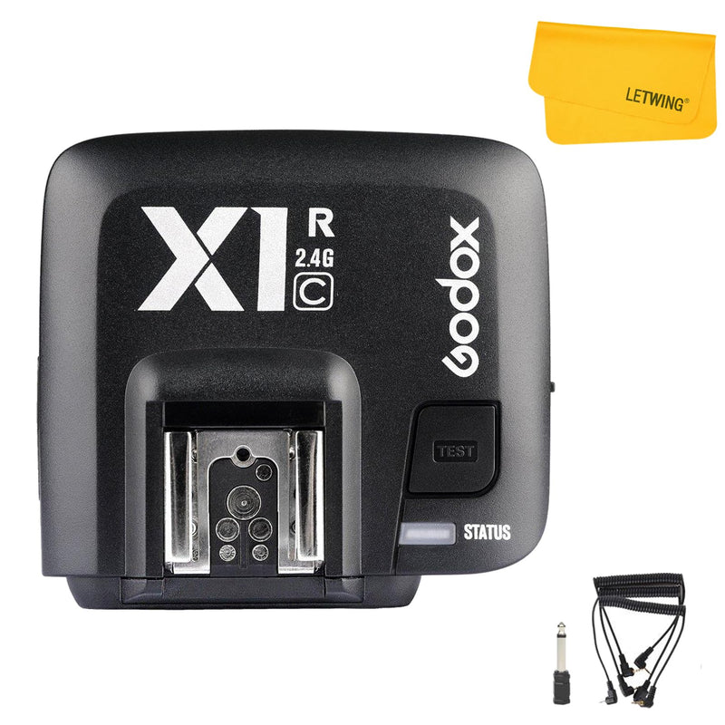 Godox X1R-C TTL Wireless Flash Trigger Receiver Compatible for Canon Cameras, 2.4G Wireless Flash Receiver, High Speed Sync 1/8000s, 5 Groups and 32 Channels(X1R-C Receiver Only)