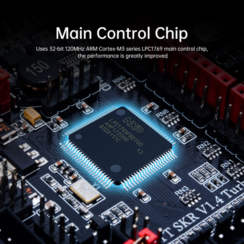 BIGTREETECH SKR V1.4 Turbo Control Board 32bit for 3D Printer Compatible with TFT35 E3 V3.0.1/TFT70 Touch Screen Support TMC2209/TMC2208/TMC5160/TMC2130 for Most FDM 3D Printer (with 5*TMC2209) SKR V1.4 Turbo+TMC2209*5