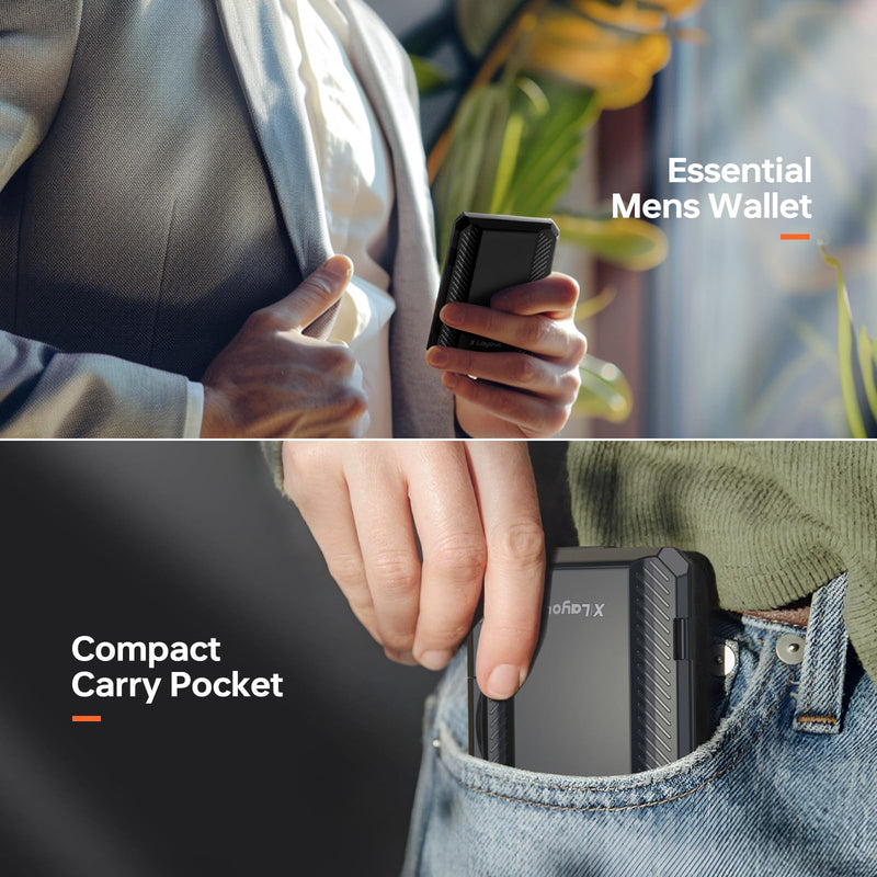 Magnetic Wallet with RFID Blocking,X-Pocket for MagSafe Wallet with Card Holder, Compatible with MagSafe Wallet for iPhone 15/14/13, Card Cash Holder with Phone Stand, Splash-proof Wallet for Man