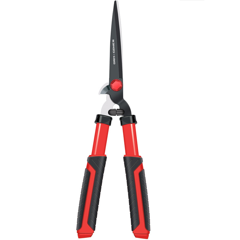Garden Hedge Shear with Bypass Shear,Garden Hedge Trimmer with Shock Absorbing Cushion,Hedge Clipper for Trimming Border,Bush Traditional