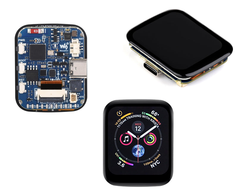 ESP32-S3 1.69inch Touch Display Development Board, 240×280 Pixels, 262K Color, Micro LCD Display with ESP32-S3, Accelerometer and Gyroscope Sensor ESP32-S3 1.69inch Touch Display