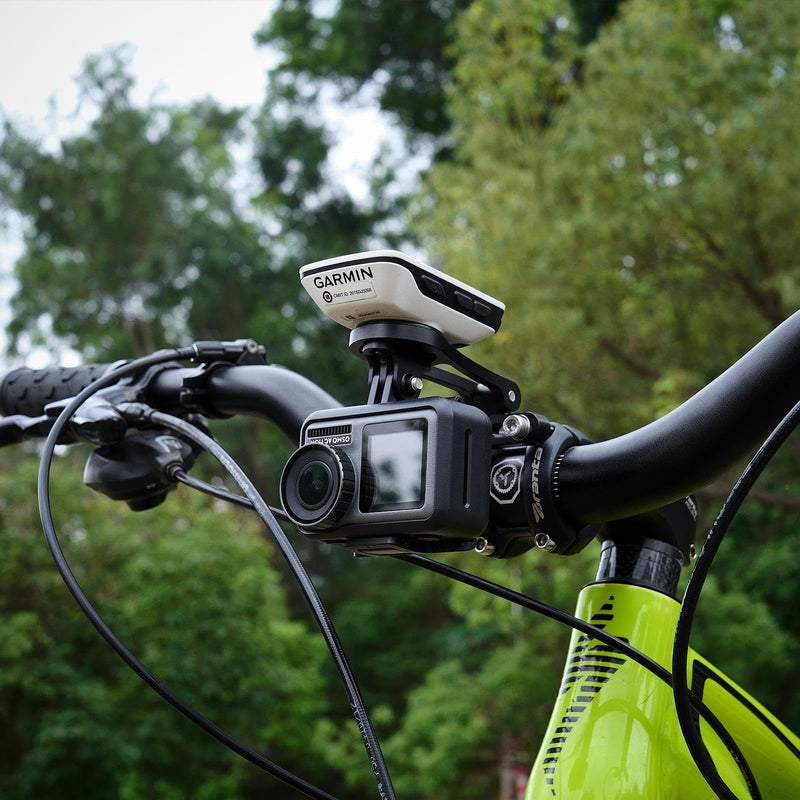 corki Cycles Adjustable Angle Out Front Stem Mounted Cycle Computer Bike Mount Compatible with Garmin Wahoo Bryton Cateye Adjustable Black
