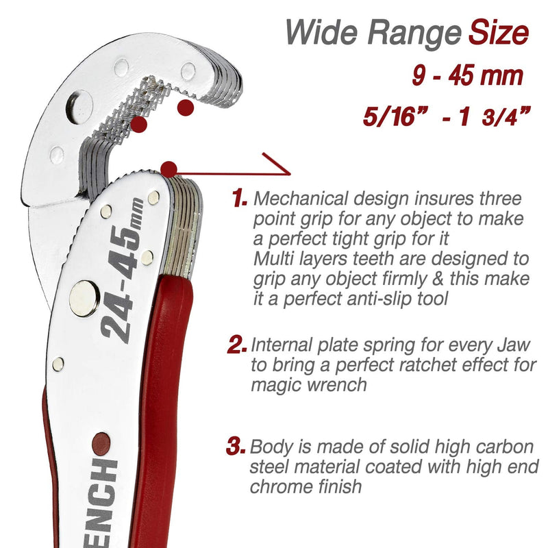 Multi-function Universal Adjustable auto-ratcheting works as reversible ratchet pop socket combination & pipe monkey spanner sae crescent nut gear-wrench set for craftsman & plumbers