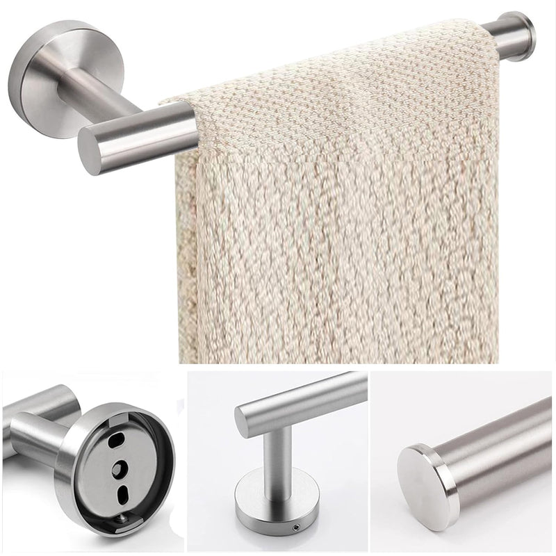 2-Piece Hand Towel Holder - 9" Modern Design Towel Ring, Thicken SUS 304 Stainless Steel Towel Holder for Bathroom Wall, Contemporary Hand Towel Rack - Brushed Nickel 2PCS