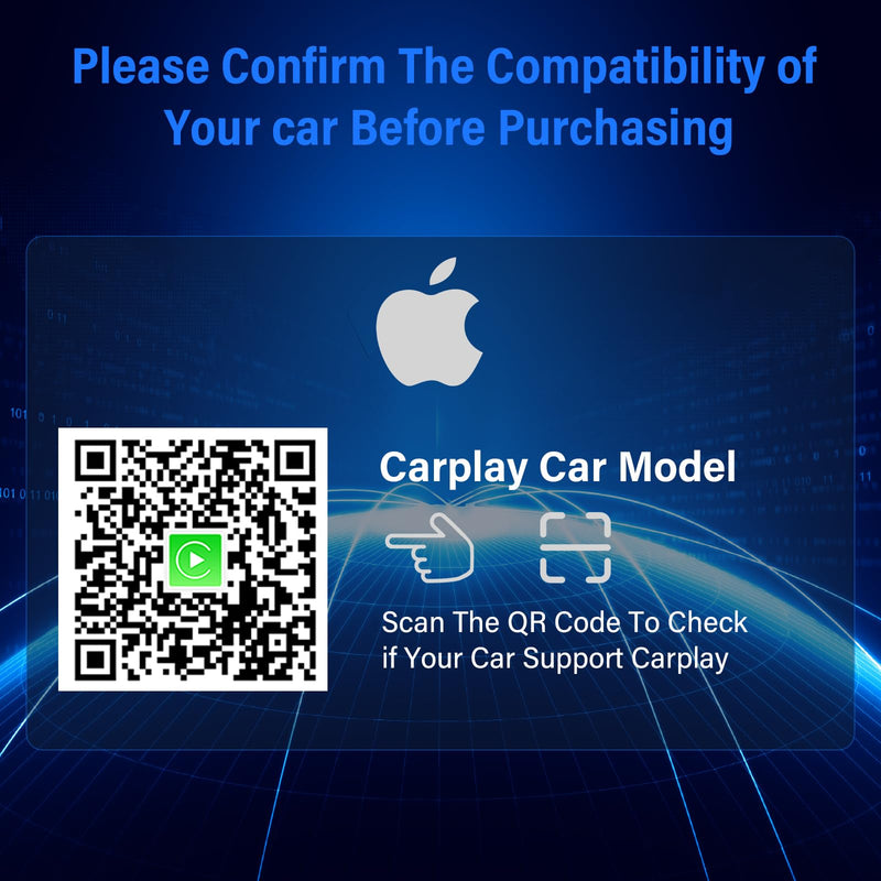 Wireless CarPlay Adapter for Apple iPhone - Plug & Play, Stable & Fast Connection, Compatible iPhone iOS 10+, Convert Original Wired to Wireless CarPlay Only for Car Since 2016