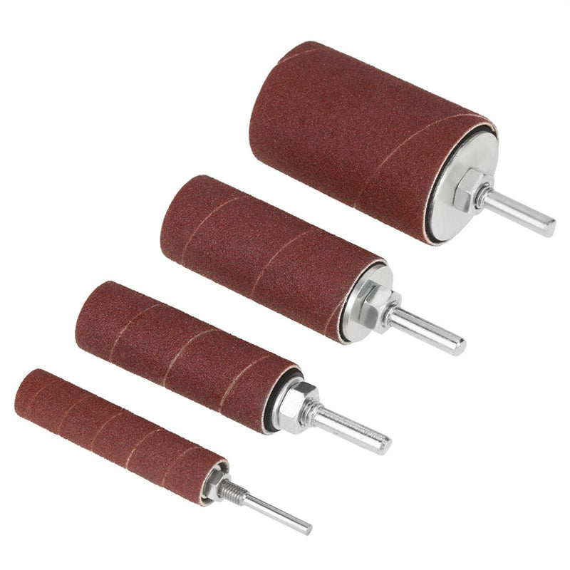 Pack of 20 Sanding Sleeves for Drill, Spindle Sander, Grinding Cylinder, Drum Sander Kit, Spindle Grinding Machines, Tool Set with Case | Drill chuck with case for column drill, 20 pieces