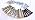 50Set 1/4"-20x1-1/2 Carriage Bolt Carbon Steel Blue-White 50