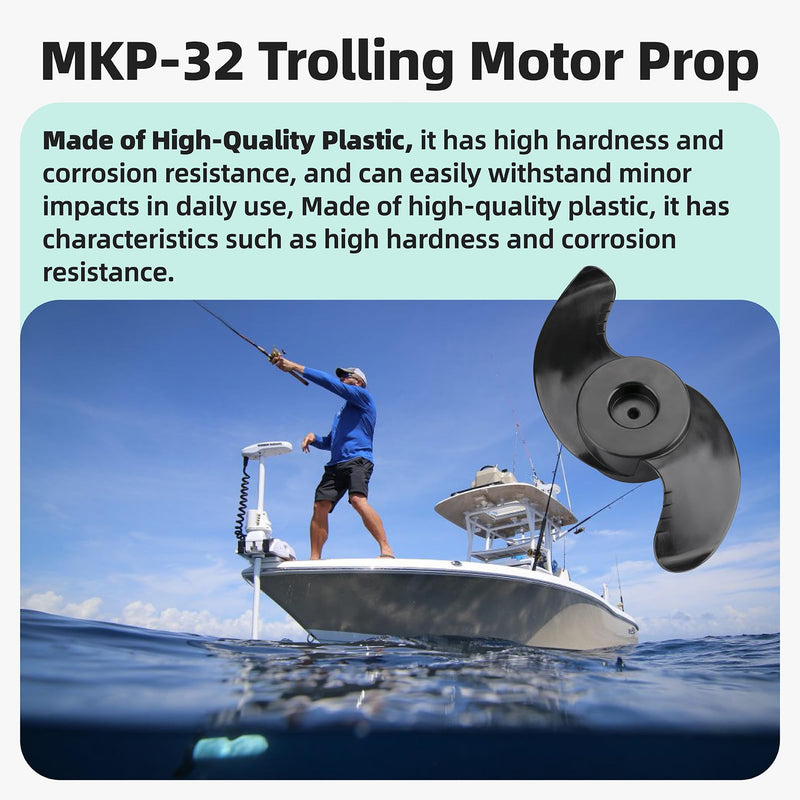 MKP-32 Trolling Motor Prop Fit for Minn Kota, MKP-32 Weedless Wedge 2 Prop Fits 3-5/8" Motor Diameter, #2091160#1865017 Trolling Motor Prop, Trolling Motor Replacement Parts