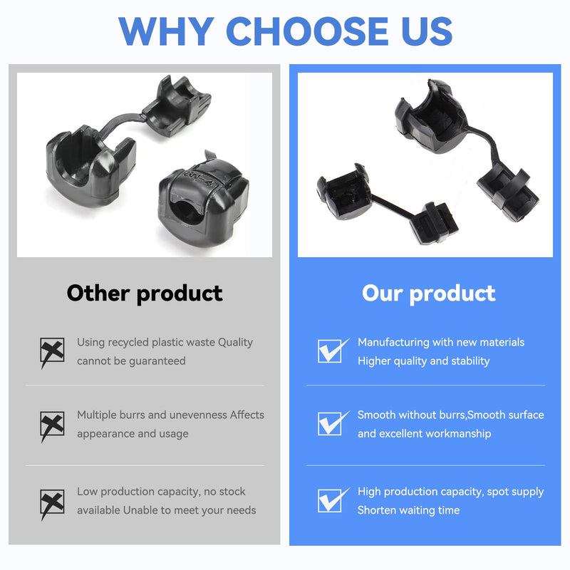 20PCS Electric Cable Protection Cord Buckle Black Wire Cover Round Nylon Cable Strain Relief Bushing Wire Strain Relief Bush Cord Grommet 6N-4 4N-4