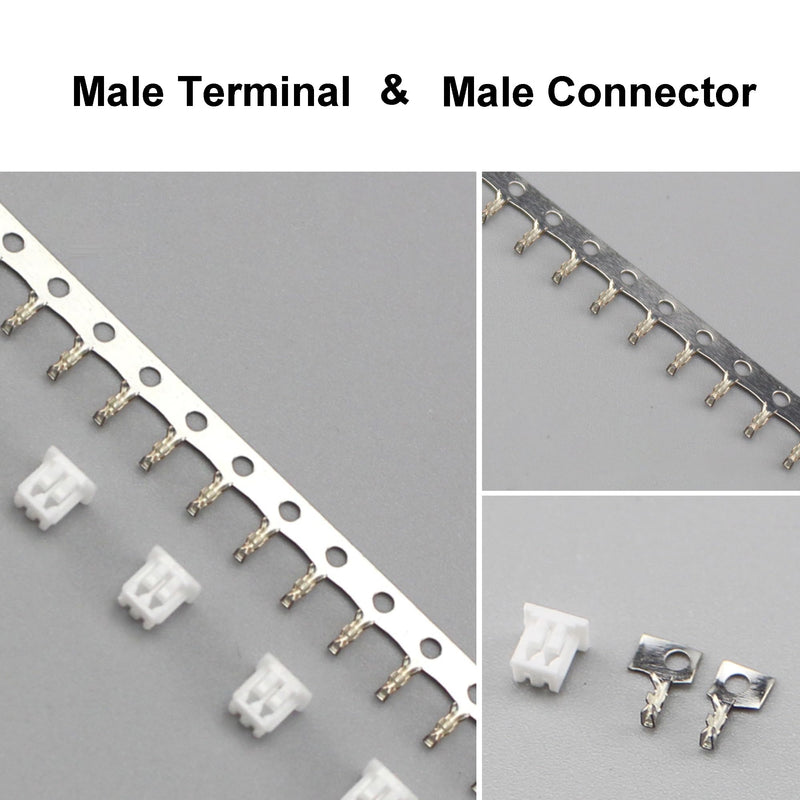 360PCS JST MX 1.25MM Connector Assortment Kit, 1.25MM Pitch Male and Female Connectors, 2/3/4/5 Pin Housing Adapter Plug Terminal