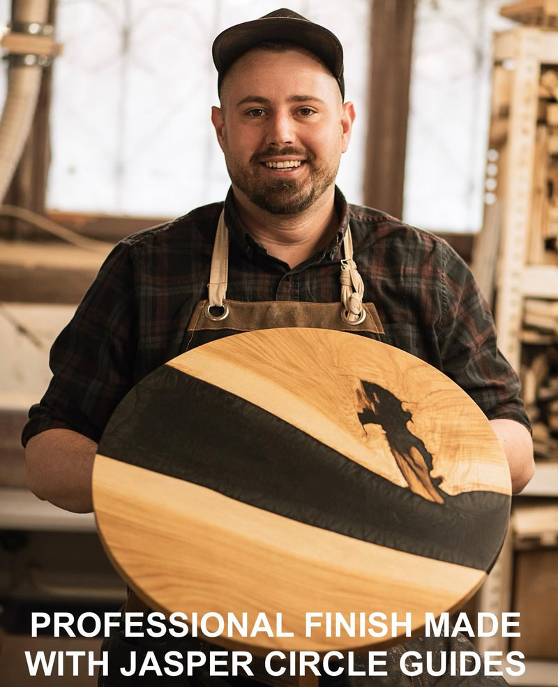 Jasper 290 PRO Circle Jig - WOOD Grade A | Industrial Polycarbonate | Professional Grade | 268 Circles 1½"-18 3/16" | Compact Routers | Pro Precision