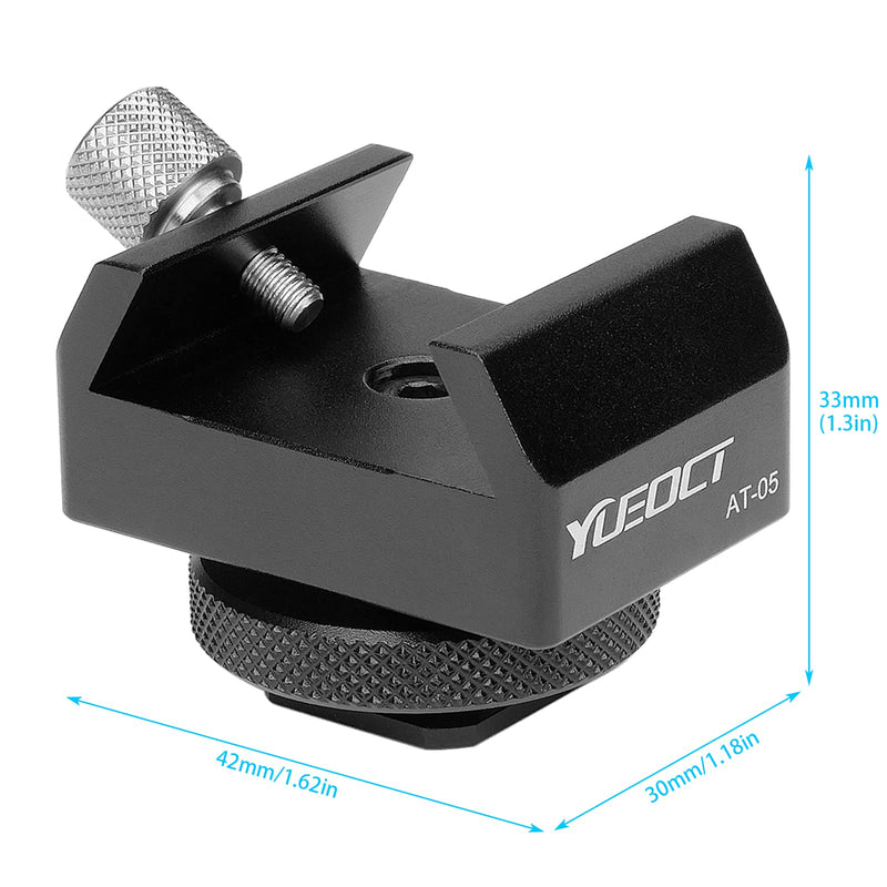 Metal Telescope Finderscope Mount Adapter Finder Scope Base Dovetail Bracket with 1/4" Threaded Hole for Video DSLR Mirrorless Camera Flash Hotshoe Coldshoe Hot Cold Shoe Sky Astrophotography