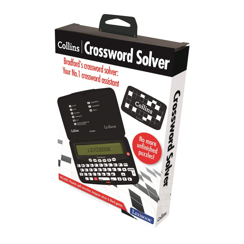 Lexibook - Collins Bradford, Electronic Crossword Solver, Bradford, Phonetic Spell-Correction, Words Games, Electronic, with Battery, Black/White, CR753EN