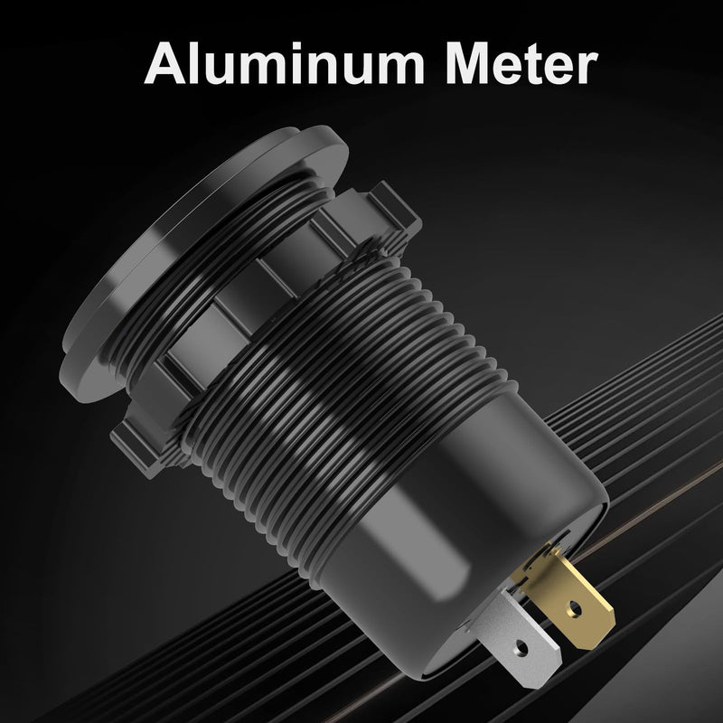 12V USB Outlet Aluminum Car Charger PD65W Car USB Port for Laptops, Quick Charge 3.0 USB Port for Car, Built-in Boost 15V 20V Output Socket Waterproof with Voltmeter and Switch for RV Marine Boat, etc